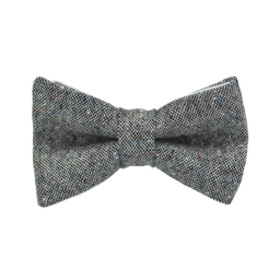 [JA.NP.TW.EDIM.08] Noeud papillon en tweed "Edimbourg" caviar Oxford gris clair