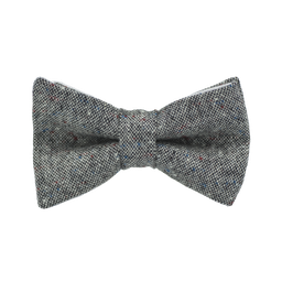 Noeud papillon en tweed "Edimbourg" caviar Oxford gris clair