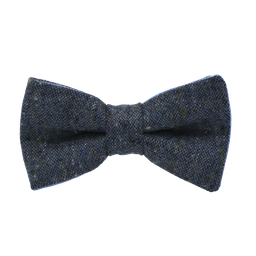 Noeud papillon en tweed "Edimbourg" caviar Oxford bleu