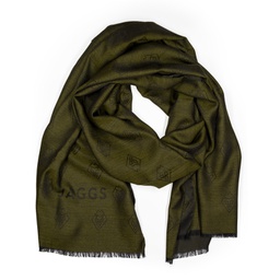 [JA.EC.LA.KILI.05] Foulard en laine & soie "Kilimandjaro" vert