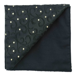 Pochette "Le Persan" motifs ondulés avec brillant sur fond noir