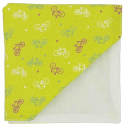 Pochette "Fixie" petits vélos sur fond vert pomme
