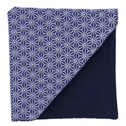 Pochette japonais "Asanoha" bleu marine