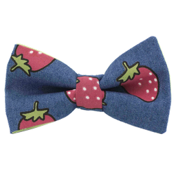 [JA.NP.JE.TAGA.01] Noeud papillon jean "Tagada" - Fraises