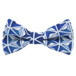 Noeud papillon japonais "Prisme" bleu