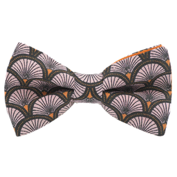 Noeud papillon japonais "Grands Éventails" rose