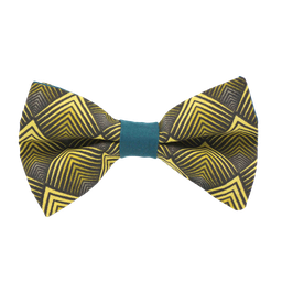 [JA.NP.JA.GEOM.02] Noeud papillon japonais "Géométrique" jaune