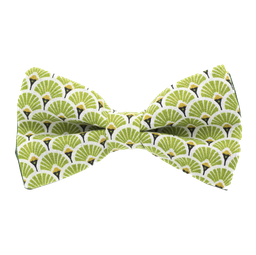 Noeud papillon japonais "Éventails" vert