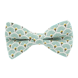 [JA.NP.JA.EVEN.13] Noeud papillon japonais "Éventails" vert piscine
