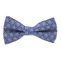 Noeud papillon japonais "Asanoha" bleu marine
