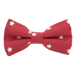 Noeud papillon "Texas" étoiles blanches sur fond rouge