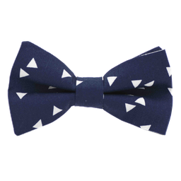 Noeud papillon "Pythagore" triangles blancs sur fond bleu marine