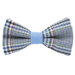 Noeud papillon "London" prince de Galles bleu bague bleu ciel
