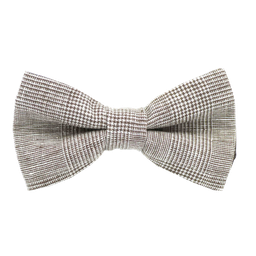 Noeud papillon "Gainsbourg" prince de Galles marron