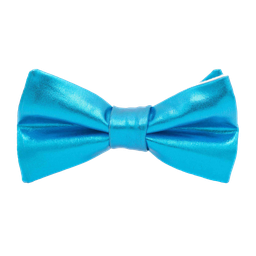 Noeud papillon uni turquoise flash "Disco"