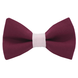 Noeud papillon uni rose framboise "Dallas" bague rose pâle