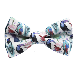 Noeud papillon Liberty "Birds Of Paradise" turquoise