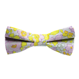 Noeud papillon Liberty "Betsy" jaune et rose