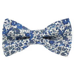 Noeud papillon Liberty "Emma and Georgina" bleu et blanc
