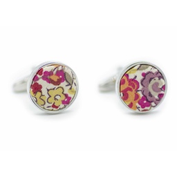 [JA.BM.LI.EMMA.02] Boutons de manchettes Liberty "Emma and Georgina" rose poudré