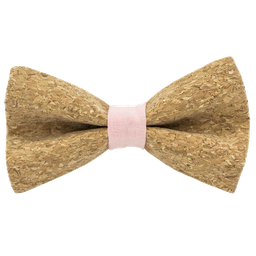 Noeud papillon en liège "Sauvignon" bague corail