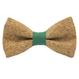 Noeud papillon en liège "Sauvignon" bague verte