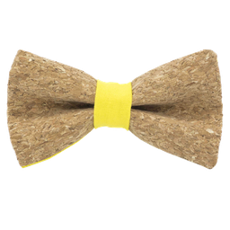 Noeud papillon en liège "Sauvignon" bague jaune