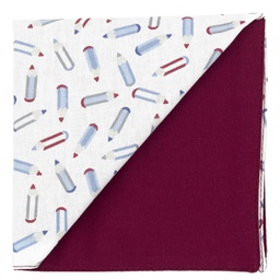 Pochette "L'écolier" crayons bleus sur fond blanc