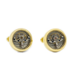 [TO.BM.ME.L67A] Boutons de manchettes "Horlogerie dorée"