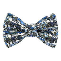 Noeud papillon enfant Liberty "Roaring Wheels" bleu