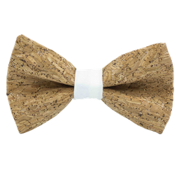 [JA.NP.LG.MERL.01] Noeud papillon en liège "Merlot" à paillettes argentées bague blanche