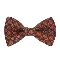 Noeud papillon en soie "James" bordeaux