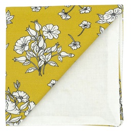 Pochette "White Flowers" jaune