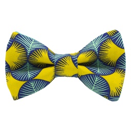 [JA.NP.MO.WAX.02] Noeud papillon "Wax" jaune et turquoise