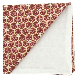 Pochette japonais "Polygone" bordeaux