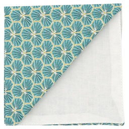 Pochette japonais "Polygone" turquoise