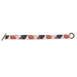 Bracelet Liberty "Deco Wings" orange rouille & bleu