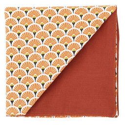 Pochette japonais "Éventails" orange