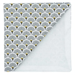 Pochette japonais "Éventails" gris