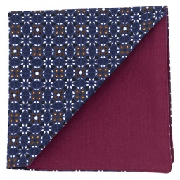 Pochette "Flash Night" motifs géométriques sur fond bleu marine