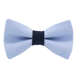 Noeud papillon uni bleu ciel "Portofino" bague marine