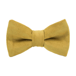 Noeud papillon uni en suédine jaune curry "Le Swedish"