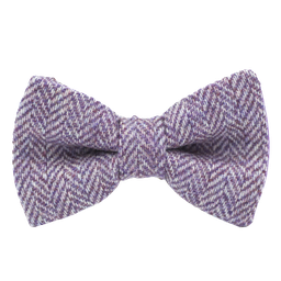 [JA.NP.TW.DUND.11] Noeud papillon en tweed "Dundee" chevron violet