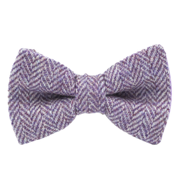 Noeud papillon en tweed "Dundee" chevron violet