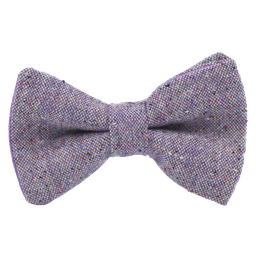 Noeud papillon en tweed "Edimbourg" caviar Oxford violet